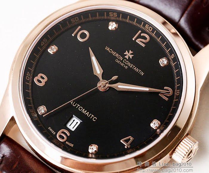 江詩丹頓 Vacheron Constantin LS精品 2018最新火爆款 全自動8215機芯 牛皮錶帶 藍寶石防刮花玻璃 深度防水 男士腕表  wssb4061